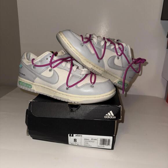 off white dunk size 8